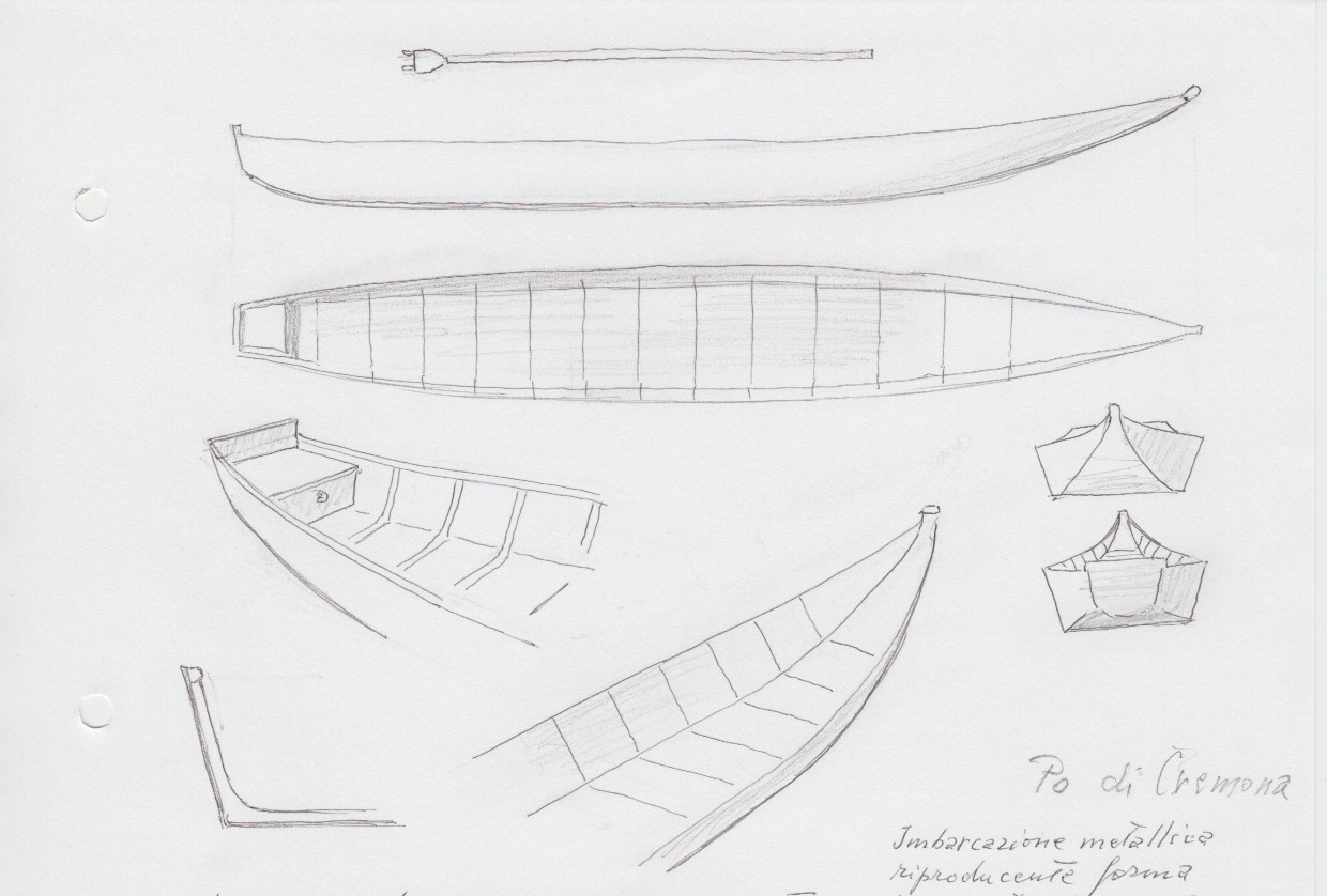 112-Po di Cremona - imbarcazione metallica riproducente forma lignea tradizionale